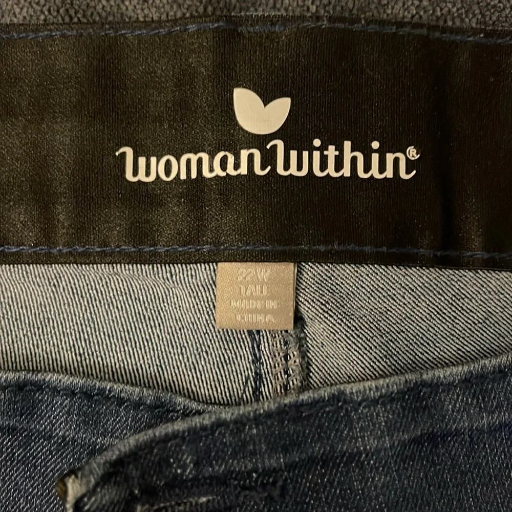 Women Within dark wash jeans